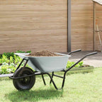 Carriole Argento e Nero 141 x 60 x 57 cm Acciaio