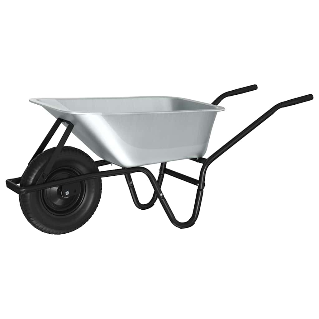 Carriole Argento e Nero 141 x 60 x 57 cm Acciaio