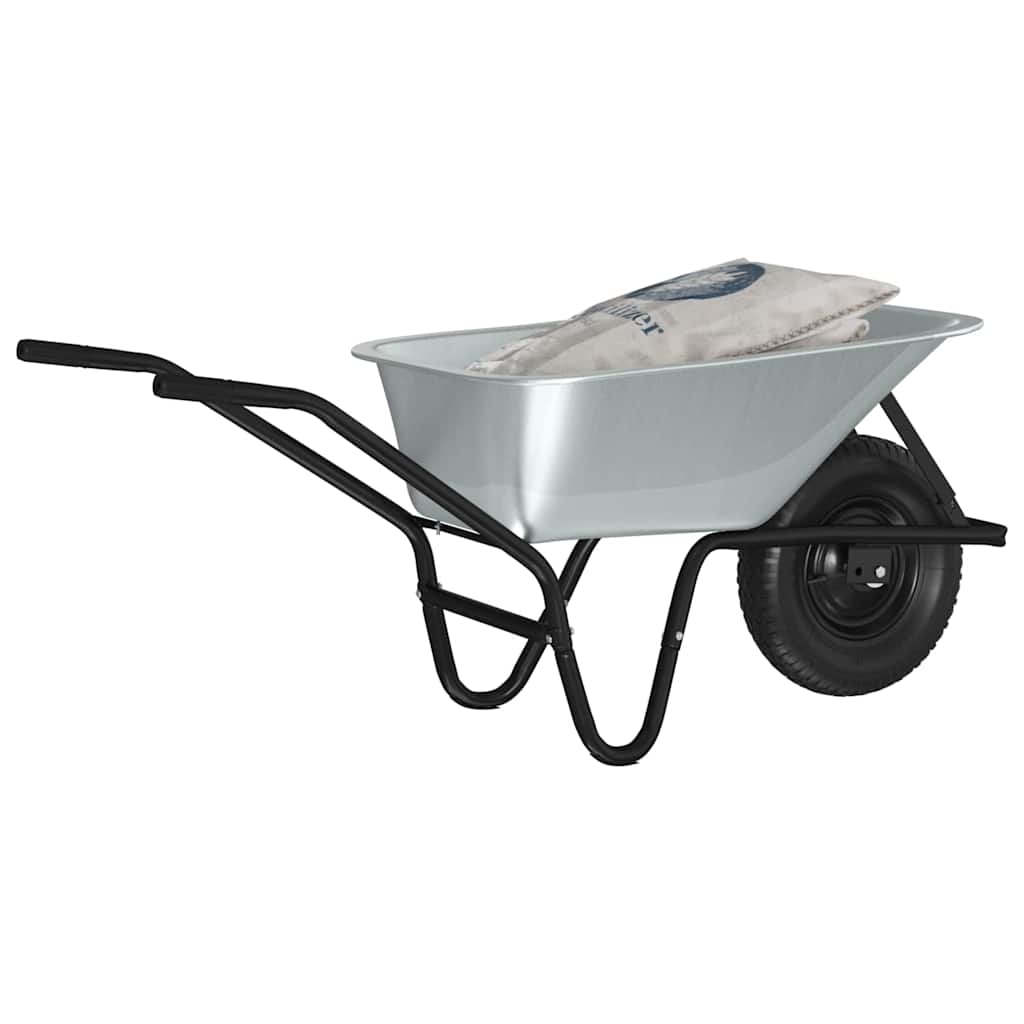 Carriole Argento e Nero 141 x 60 x 57 cm Acciaio