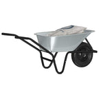Carriole Argento e Nero 141 x 60 x 57 cm Acciaio