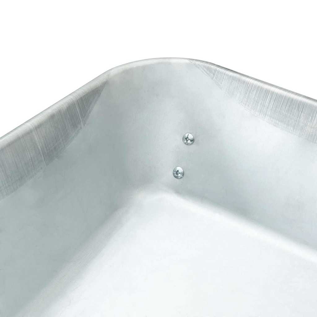 Carriole Argento e Nero 124 x 73 x 65 cm Acciaio