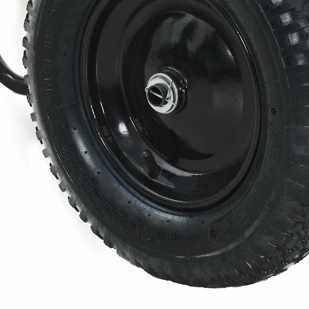 Carriole Argento e Nero 124 x 73 x 65 cm Acciaio