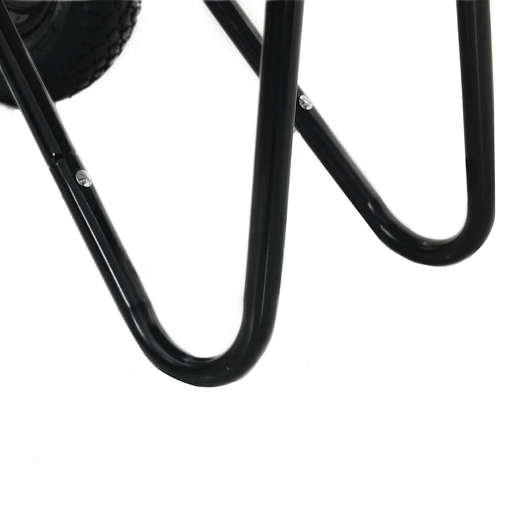 Carriole Argento e Nero 124 x 73 x 65 cm Acciaio