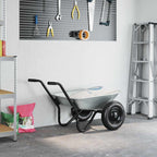 Carriole Argento e Nero 124 x 73 x 65 cm Acciaio