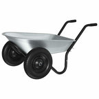 Carriole Argento e Nero 124 x 73 x 65 cm Acciaio