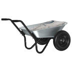 Carriole Argento e Nero 124 x 73 x 65 cm Acciaio