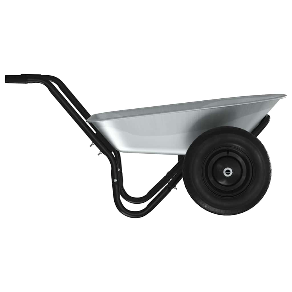 Carriole Argento e Nero 124 x 73 x 65 cm Acciaio
