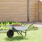 Carriole Argento e Nero 133 x 62,5 x 58 cm Acciaio