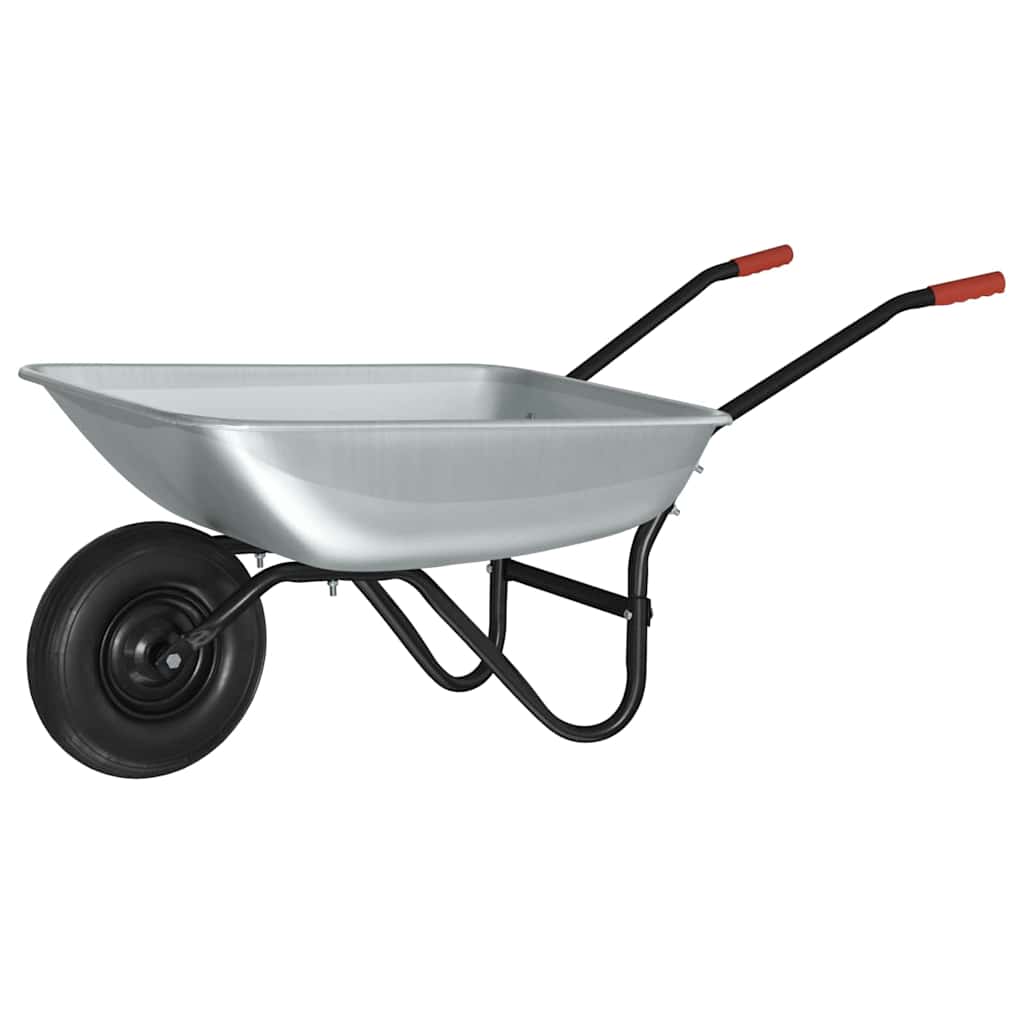 Carriole Argento e Nero 133 x 62,5 x 58 cm Acciaio