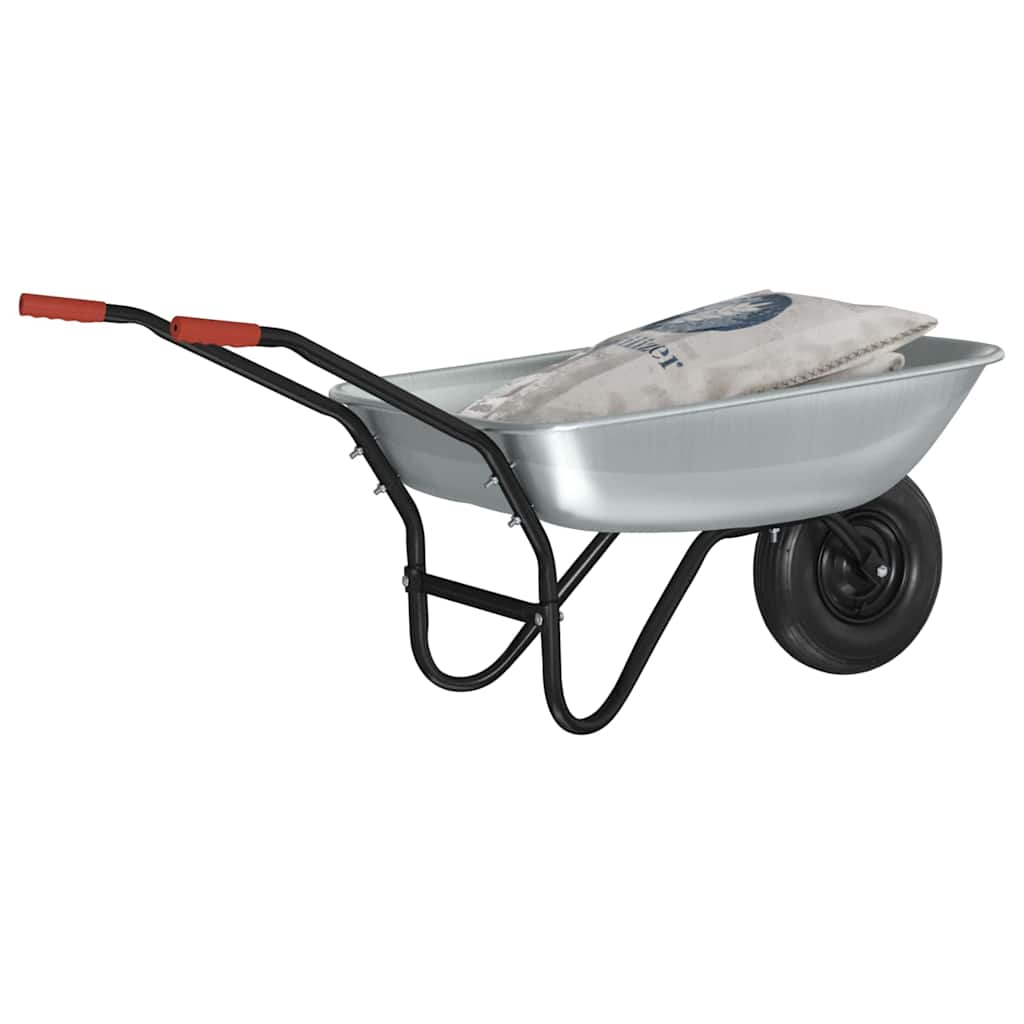 Carriole Argento e Nero 133 x 62,5 x 58 cm Acciaio