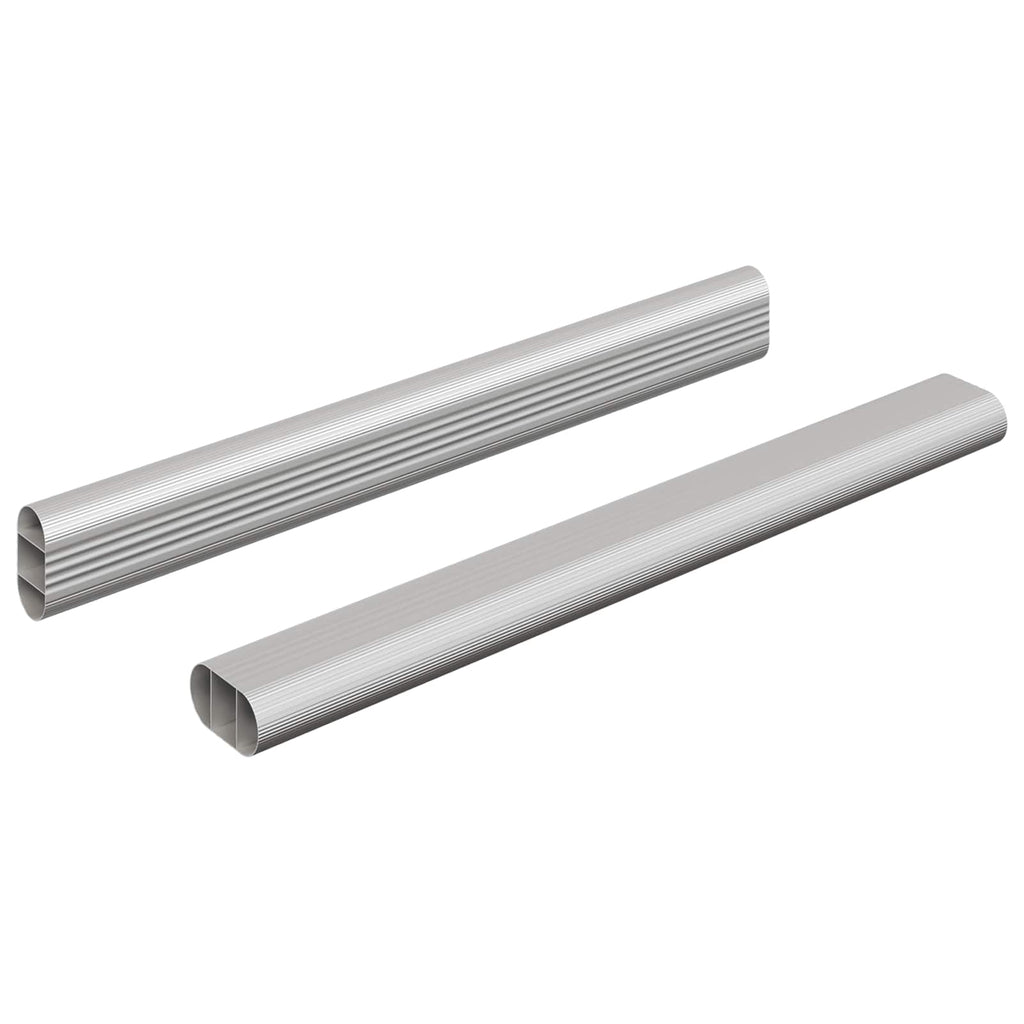 Asta per armadio 2 pcs Argento 264 x 15 x 29 mm