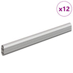 Asta per armadio 12 pcs Argento 264 x 15 x 29 mm