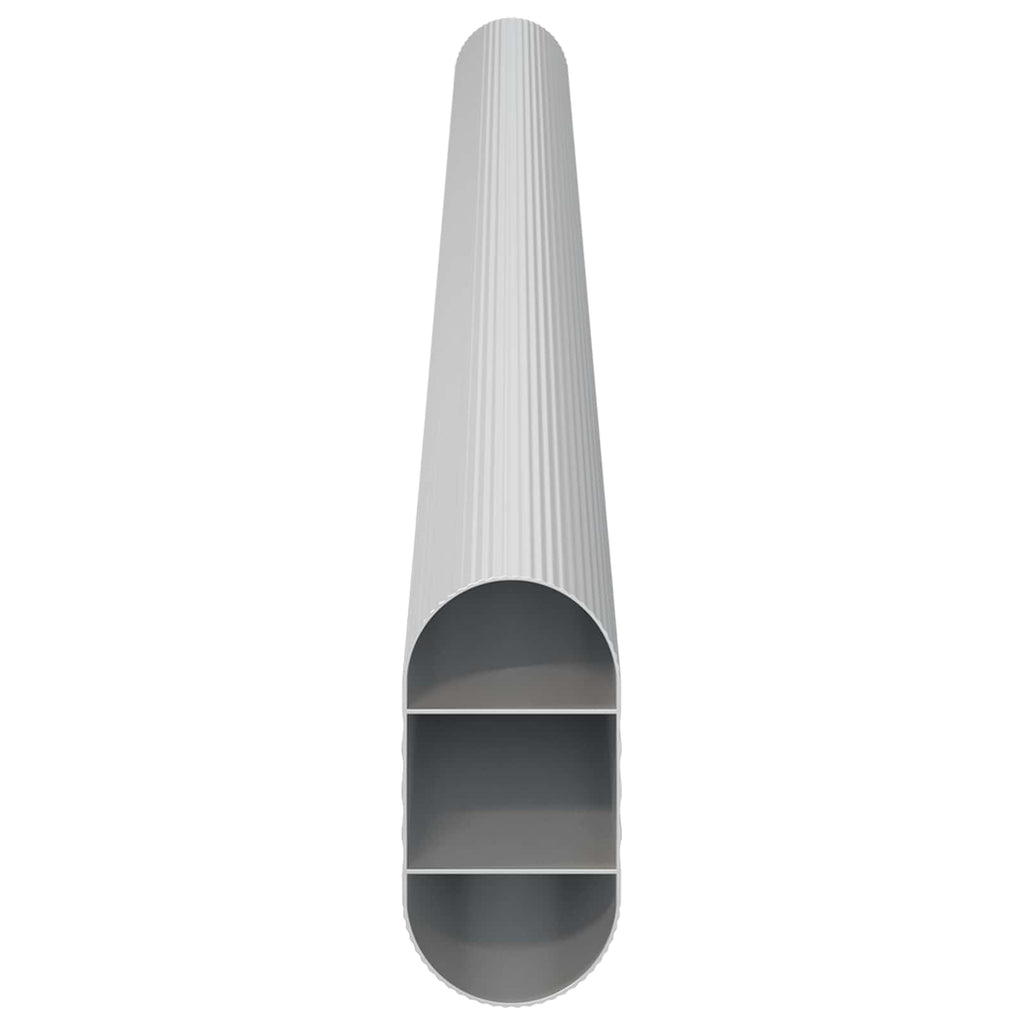 Asta per armadio 12 pcs Argento 264 x 15 x 29 mm