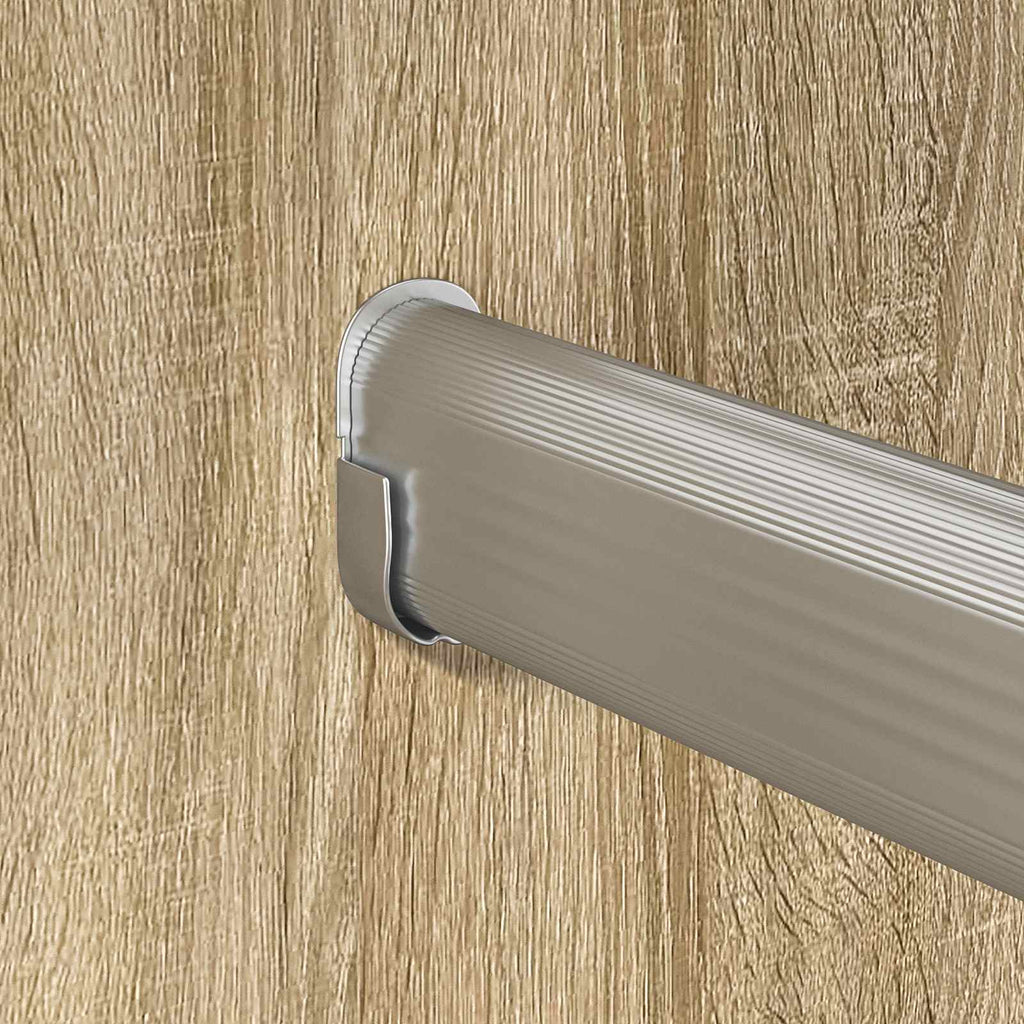 Asta per armadio 2 pcs Argento 316 x 15 x 29 mm