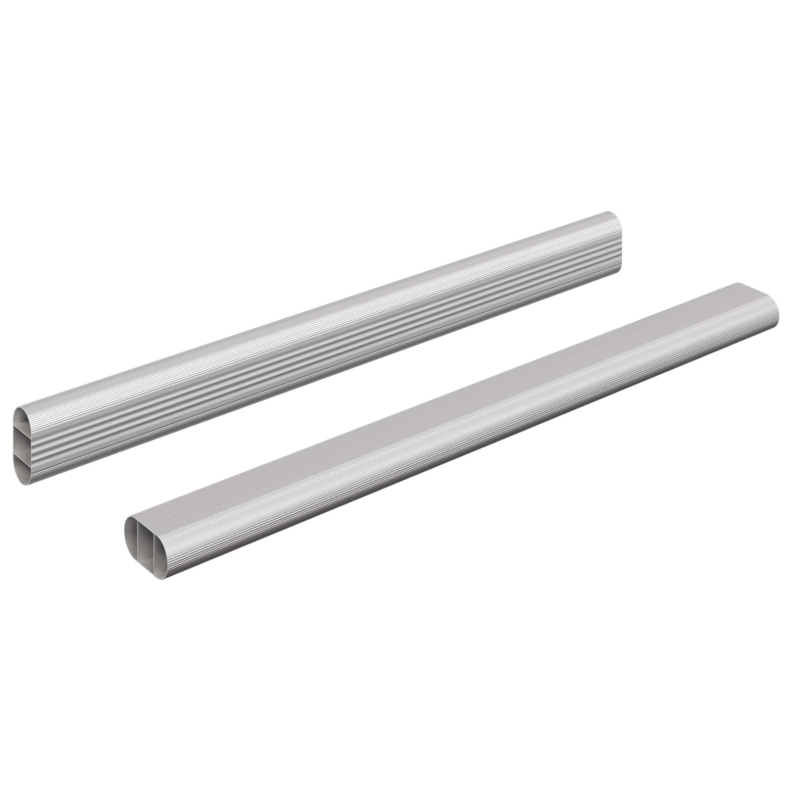 Asta per armadio 2 pcs Argento 316 x 15 x 29 mm