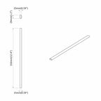Asta per armadio 2 pcs Argento 316 x 15 x 29 mm