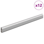 Asta per armadio 12 pcs Argento 316 x 15 x 29 mm