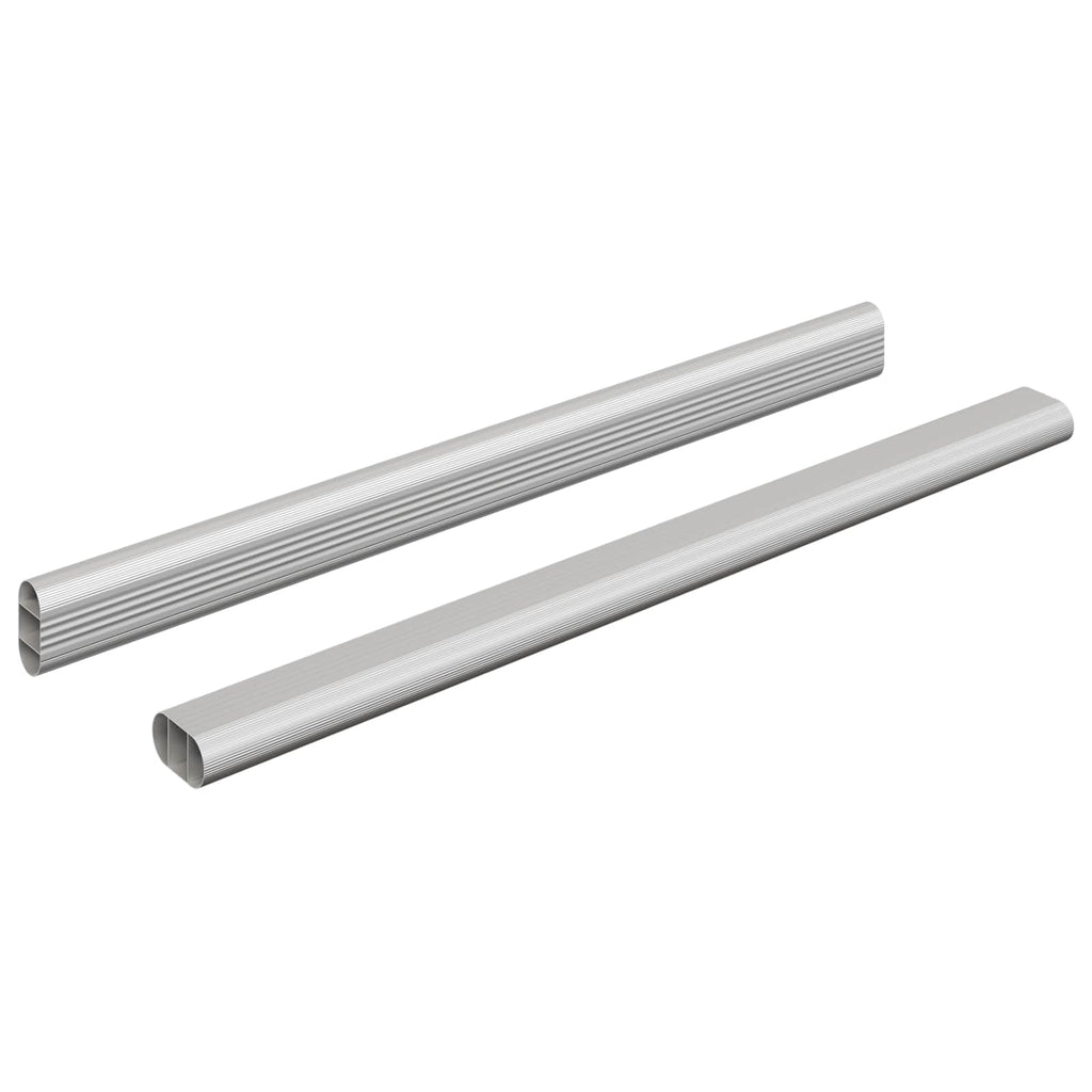 Asta per armadio 2 pcs Argento 371,5 x 15 x 29 mm