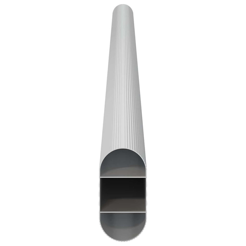 Asta per armadio 2 pcs Argento 371,5 x 15 x 29 mm