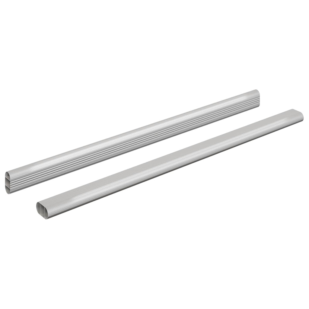 Asta per armadio 2 pcs Argento 472 x 15 x 29 mm