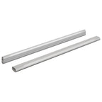 Asta per armadio 2 pcs Argento 472 x 15 x 29 mm