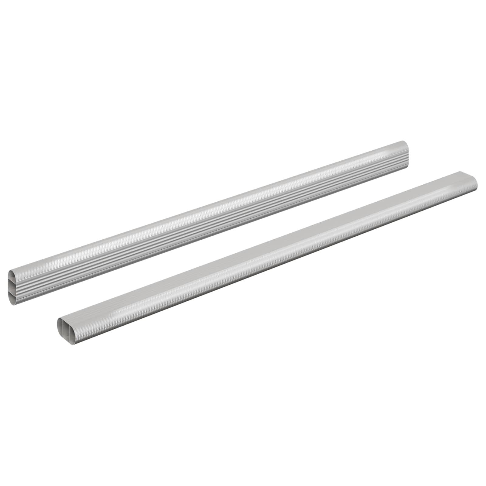 Asta per armadio 2 pcs Argento 472 x 15 x 29 mm