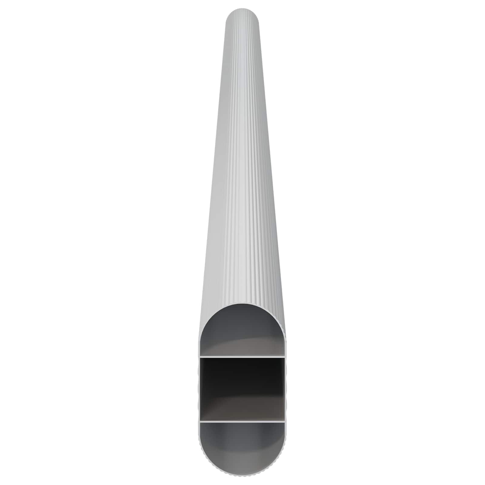 Asta per armadio 12 pcs Argento 472 x 15 x 29 mm