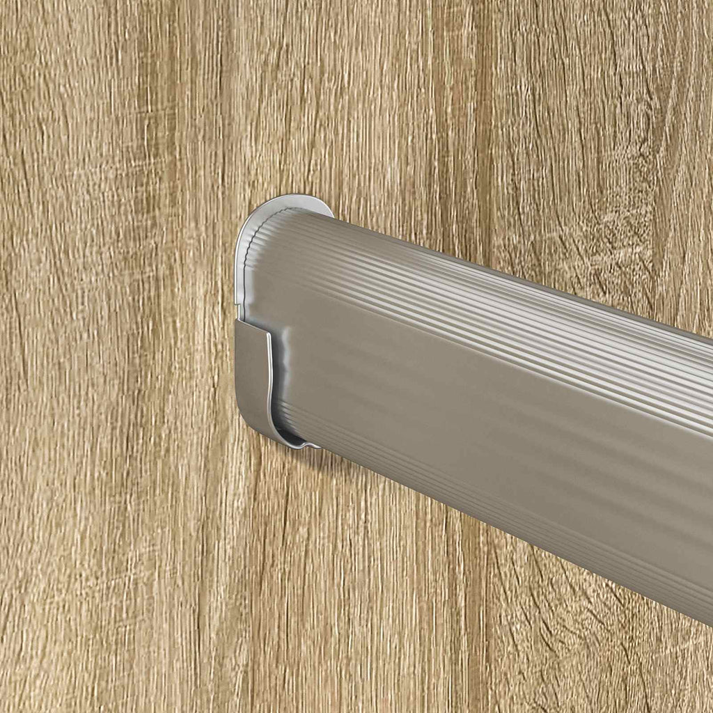 Asta per armadio 2 pcs Argento 664 x 15 x 29 mm