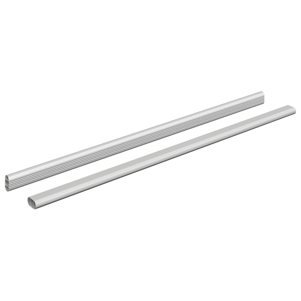 Asta per armadio 2 pcs Argento 664 x 15 x 29 mm