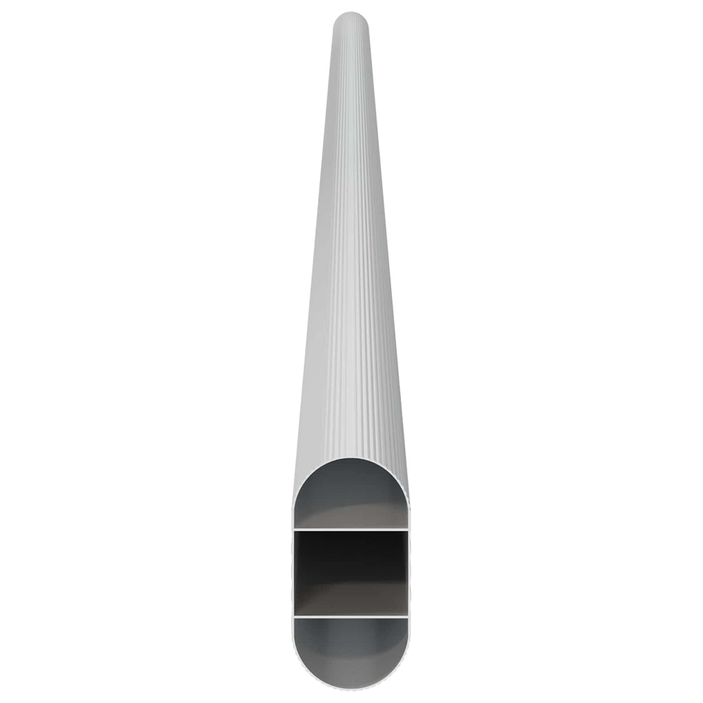 Asta per armadio 12 pcs Argento 664 x 15 x 29 mm