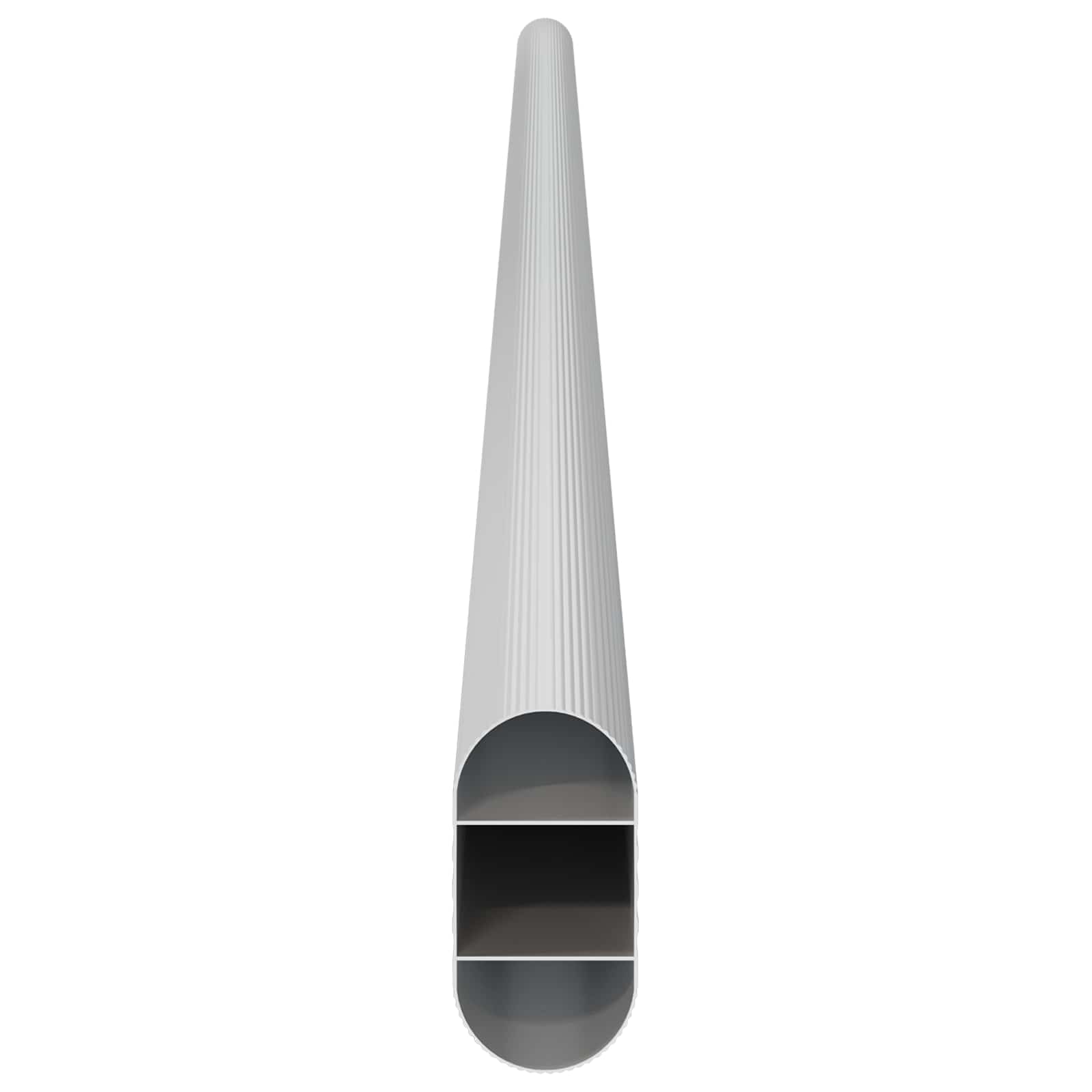 Asta per armadio 12 pcs Argento 664 x 15 x 29 mm