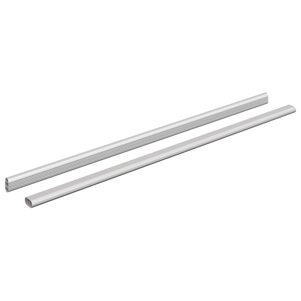 Asta per armadio 2 pcs Argento 764 x 15 x 29 mm