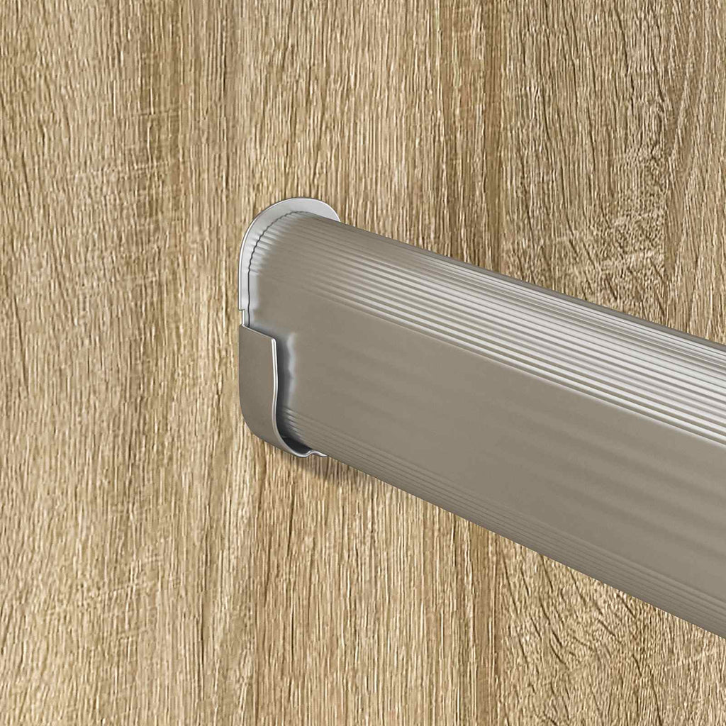 Asta per armadio 2 pcs Argento 864 x 15 x 29 mm
