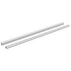 Asta per armadio 2 pcs Argento 864 x 15 x 29 mm