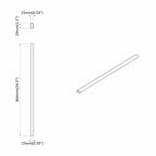 Asta per armadio 2 pcs Argento 864 x 15 x 29 mm