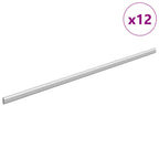 Asta per armadio 12 pcs Argento 964 x 15 x 29 mm