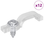 Clip per Striscia LED 12 pcs Trasparente 23,8 x 7,3 x 4,3 mm