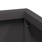 Vaso da giardino Nero 60 x 60 x 50 cm Acciaio laminato a freddo