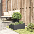 Vaso da giardino Nero 60 x 60 x 50 cm Acciaio laminato a freddo