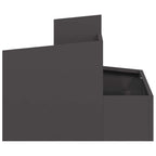 Vaso da giardino Nero 60 x 60 x 50 cm Acciaio laminato a freddo