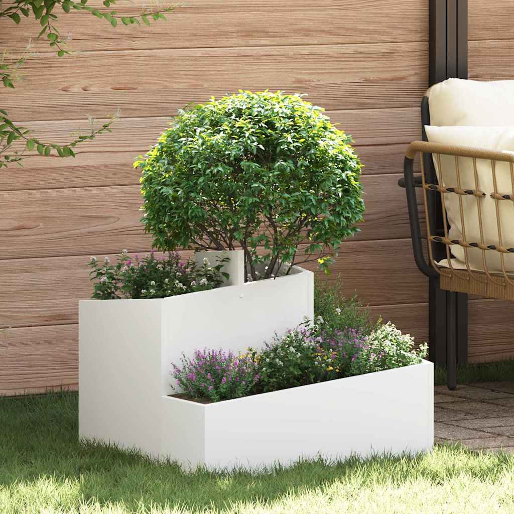 Vaso da giardino Bianco 60 x 60 x 50 cm