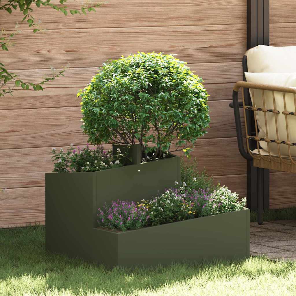 Vaso da giardino Verde oliva 60 x 60 x 50 cm