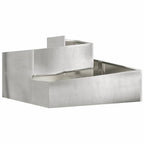 Vaso da giardino Argento 60 x 60 x 50 cm Acciaio inossidabile