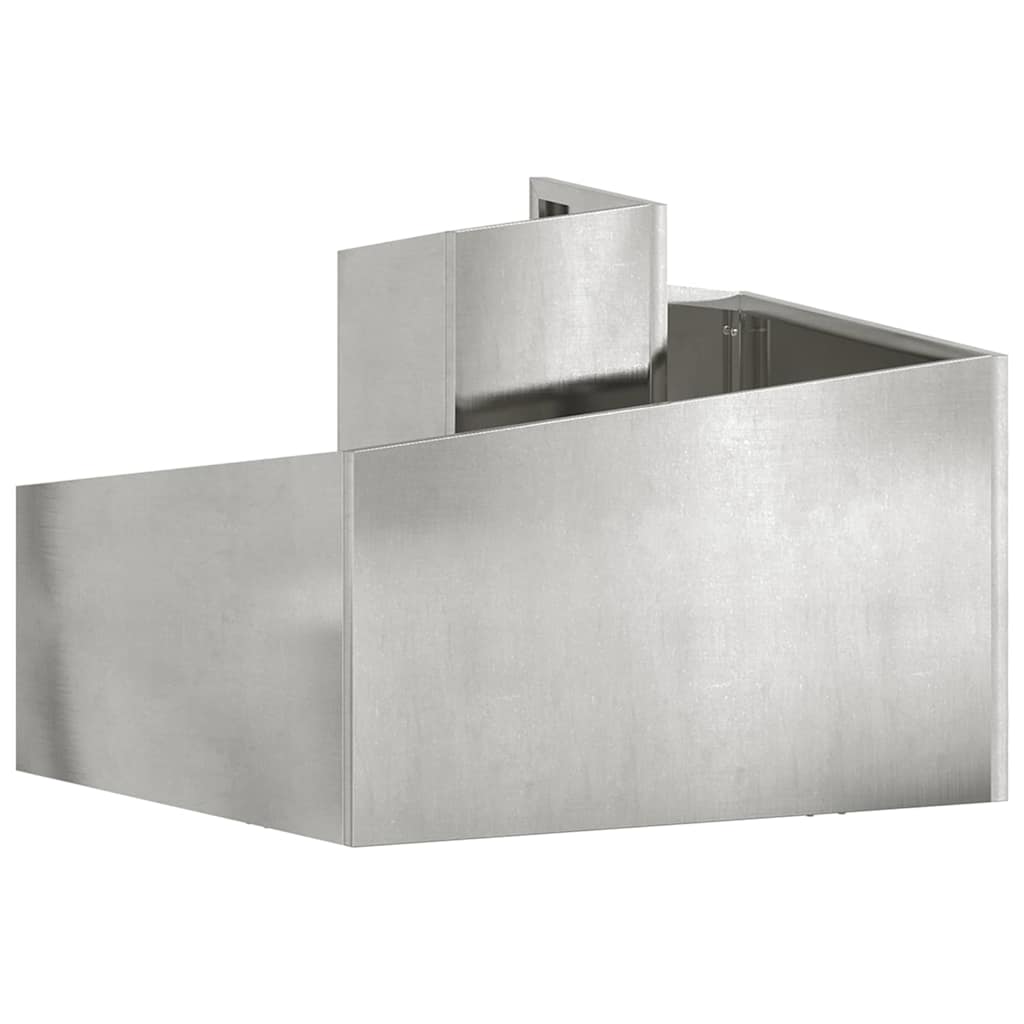 Vaso da giardino Argento 60 x 60 x 50 cm Acciaio inossidabile