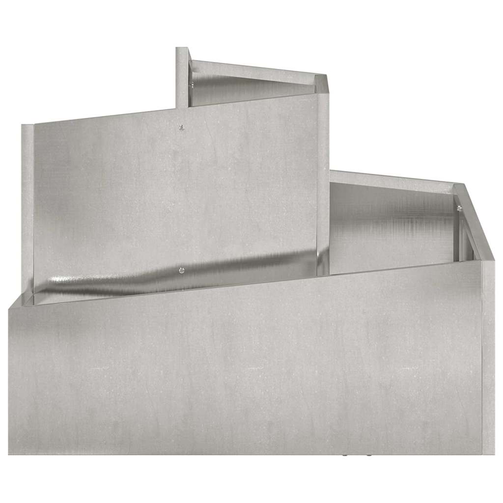 Vaso da giardino Argento 60 x 60 x 50 cm Acciaio inossidabile