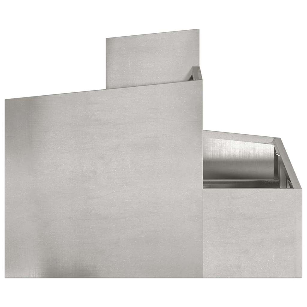 Vaso da giardino Argento 60 x 60 x 50 cm Acciaio inossidabile