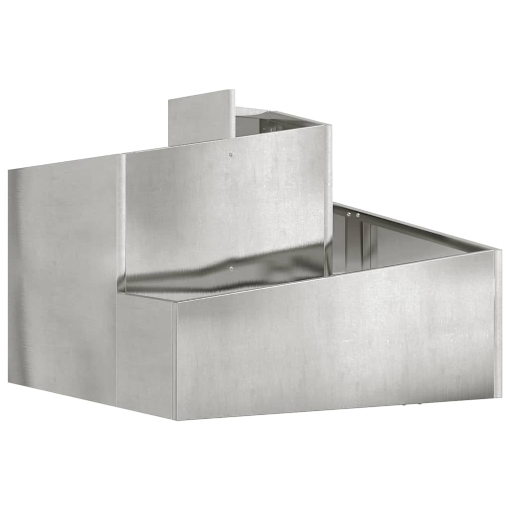 Vaso da giardino Argento 60 x 60 x 50 cm Acciaio zincato