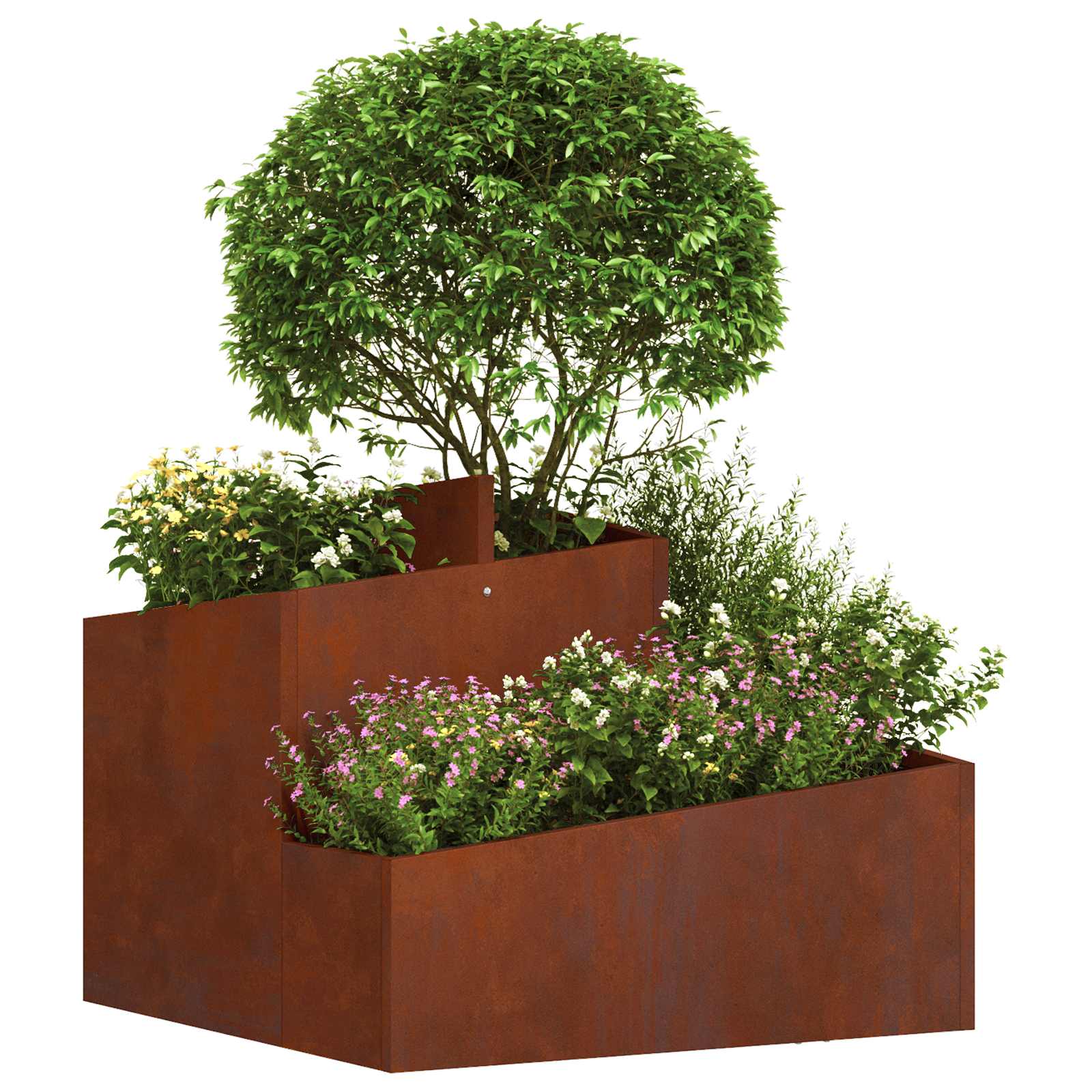 Vaso da giardino Marrone 60 x 60 x 50 cm