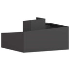 Vaso da giardino Nero 80 x 80 x 50 cm Acciaio laminato a freddo