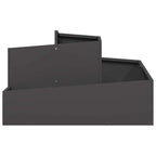Vaso da giardino Nero 80 x 80 x 50 cm Acciaio laminato a freddo